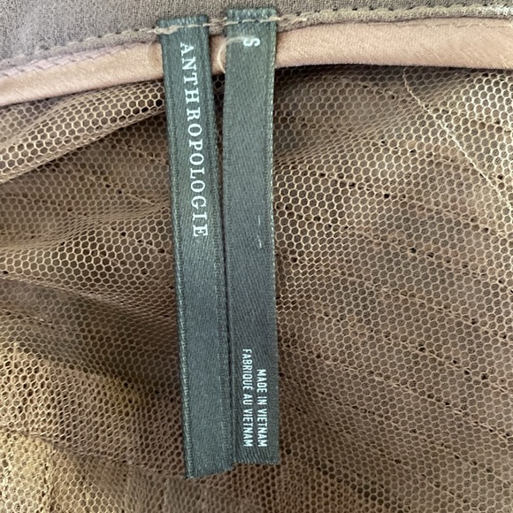 Anthropologie The Remie Sequined Brown Shirt - Picture 6 of 8